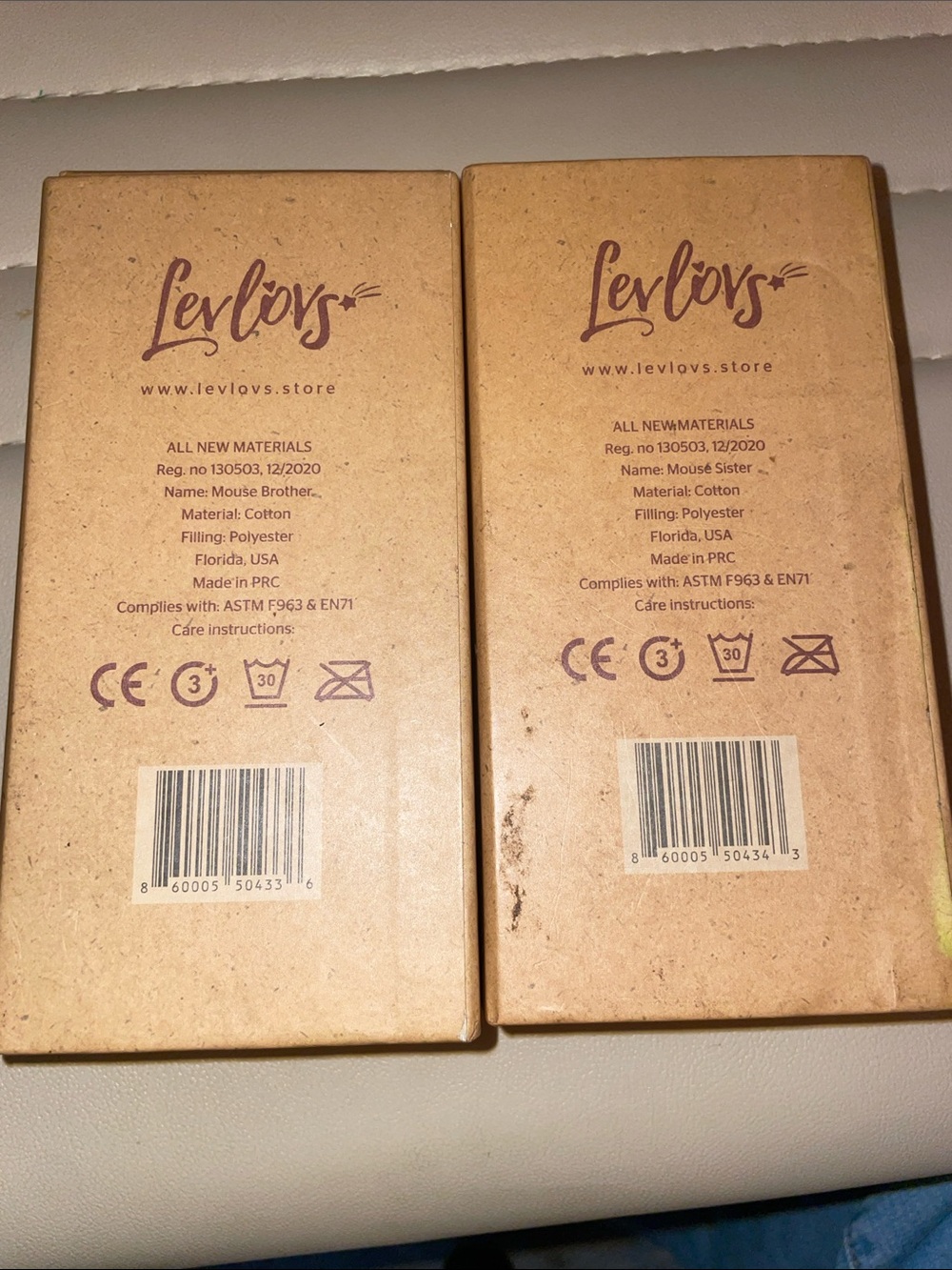 Levlovs Set of 2 mice ( sister and brother) in matchbox beds . - Picture 11 of 12